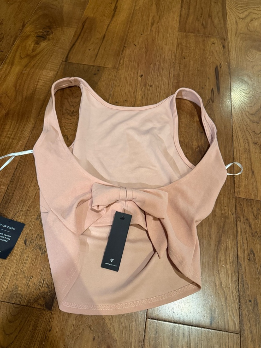 Lulu's Blush Pink Tie-Back Crop Top
